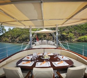 Aft Eating/dining Furniture Aboard Yacht REGINA