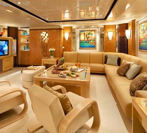 Library Aboard Yacht SYCARA V