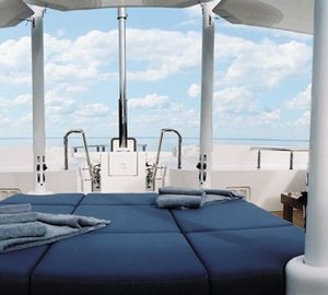 Pads: Yacht SYCARA V's Sun Deck Pictured