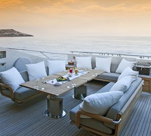Aft Deck On Board Yacht ESCAPE II