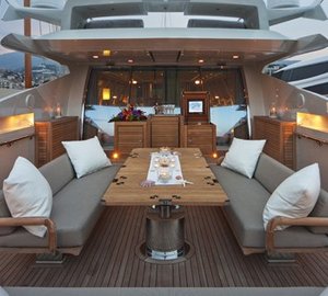Aft Deck On Board Yacht ESCAPE II