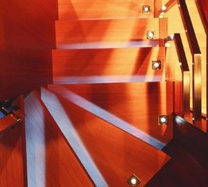 Close Up: Yacht ESCAPE II's Stairway Pictured