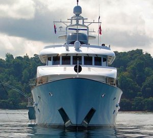 Ship's Bow Aboard Yacht SECRET LOVE