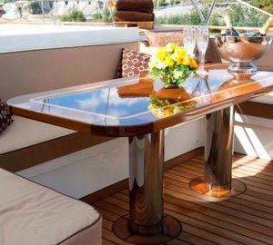 Upper Deck Sitting On Board Yacht SUNNY HILL