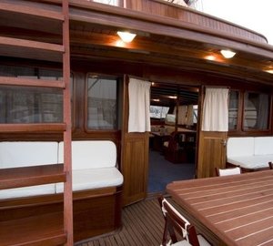 Aft Deck On Board Yacht MATINA
