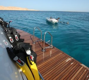 Swimming Deck On Board Yacht SEVEN SPICES