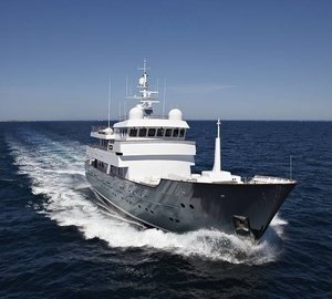 Forward Aspect: Yacht AXANTHA II's Cruising Pictured