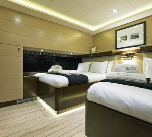 Twin Bed Cabin Aboard Yacht INFINITY