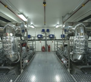 Engine Area Aboard Yacht TATIANA