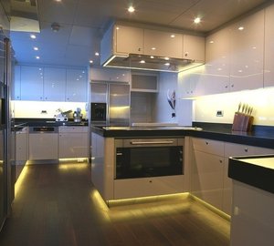 Ship's Galley On Yacht TATIANA