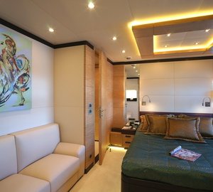 Sitting: Yacht TATIANA's Green Cabin Pictured