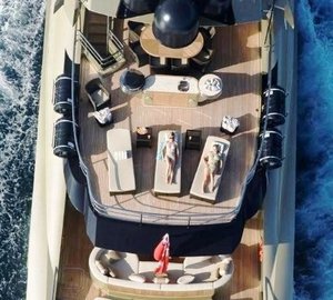 Sun Deck: Yacht HOKULANI's From Above Photograph