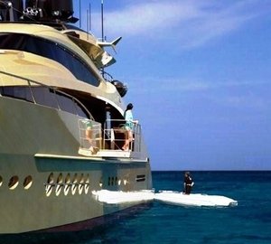 Ship's Tender Alongside On Yacht HOKULANI