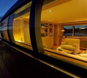 Aspect Into Top Deck Lounging On Board Yacht EXUMA