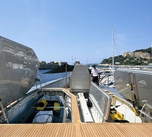 Ship's Tender Storage Open On Board Yacht EXUMA