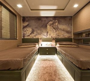 Neutralised Twin Bed Cabin On Board Yacht LIBERTY