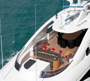 From Above Aspect Aboard Yacht LIBERTY