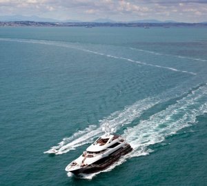 From Above Forward: Yacht LIBERTY's Cruising Photograph