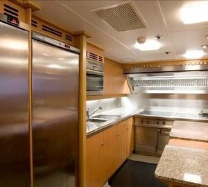 Ship's Galley On Board Yacht MALIBU