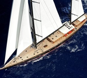 From Above Aspect On Board Yacht MARIE