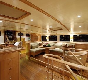 Portside Of Deck House Aboard Yacht MARIE
