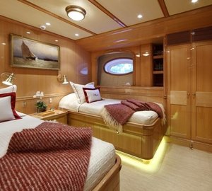 Twin Bed Cabin Aboard Yacht MARIE