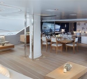 Staircase To Fly-bridge Aboard Yacht TWIZZLE