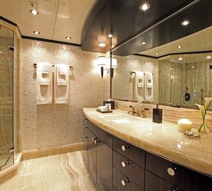 His: Yacht CARPE DIEM's Main Master Bath Photograph