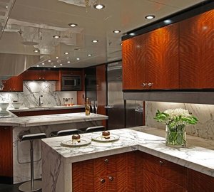 Ship's Galley On Board Yacht CARPE DIEM