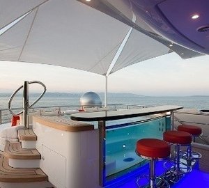Sun Deck Jacuzzi Pool Including Drinks Bar Aboard Yacht EXCELLENCE V