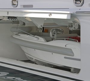 Ship's Tender Storage On Yacht HUNTRESS