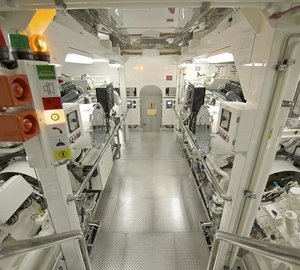 Engine Area On Yacht HUNTRESS