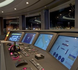 Wheel House Screens On Board Yacht HUNTRESS