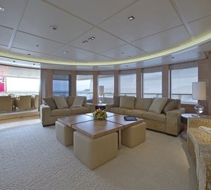 Sitting: Yacht HUNTRESS's Open Lounging Captured