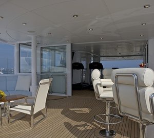 Gymnasium With Outside Sitting Aboard Yacht HUNTRESS