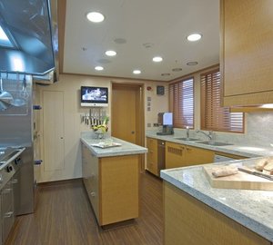 Ship's Galley Aboard Yacht HUNTRESS