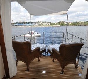 Main Master Sea Balcony On Yacht LADY KATHRYN V