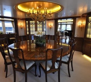 Eating/dining Aboard Yacht LADY KATHRYN V