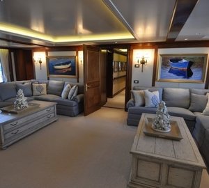 Boat Deck Lounging Movie Cinema On Board Yacht LADY KATHRYN V