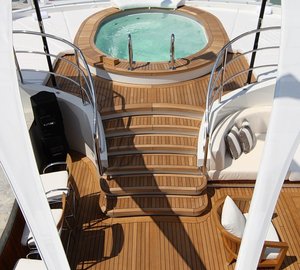 Staircase To Jacuzzi Pool Aboard Yacht SEANNA