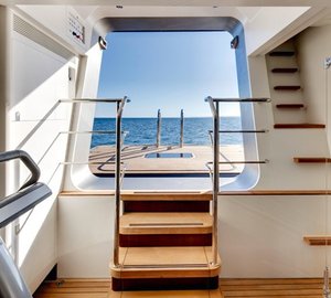 Swimming Platform And Gymnasium Aboard Yacht VERTIGO
