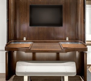 VIP Stateroom Work Desk On Board Yacht VERTIGO