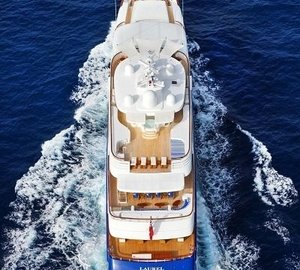 From Above Aspect On Board Yacht LAUREL