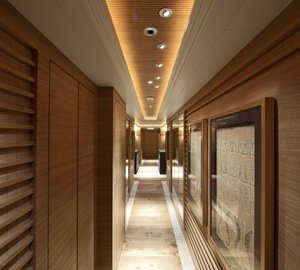 Art: Yacht NAIA's Hallway Pictured