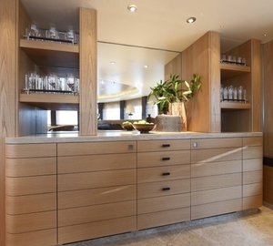 Behind Drinks Bar: Yacht NAIA's Observance Lounging Captured