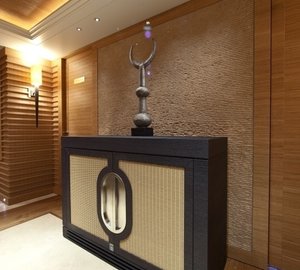 Sculpture: Yacht NAIA's Hallway Pictured