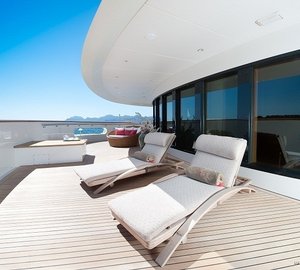 Sunshine Lounging: Yacht BOADICEA's Sun Deck Pictured