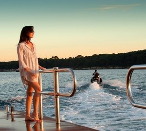 Jetski Skiing: Yacht BOADICEA's Beach Beachclub Photograph