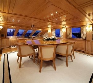 Meeting Area On Board Yacht ENIGMA
