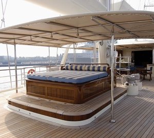Deck Sunbeds With Eating/dining On Yacht ATHENA